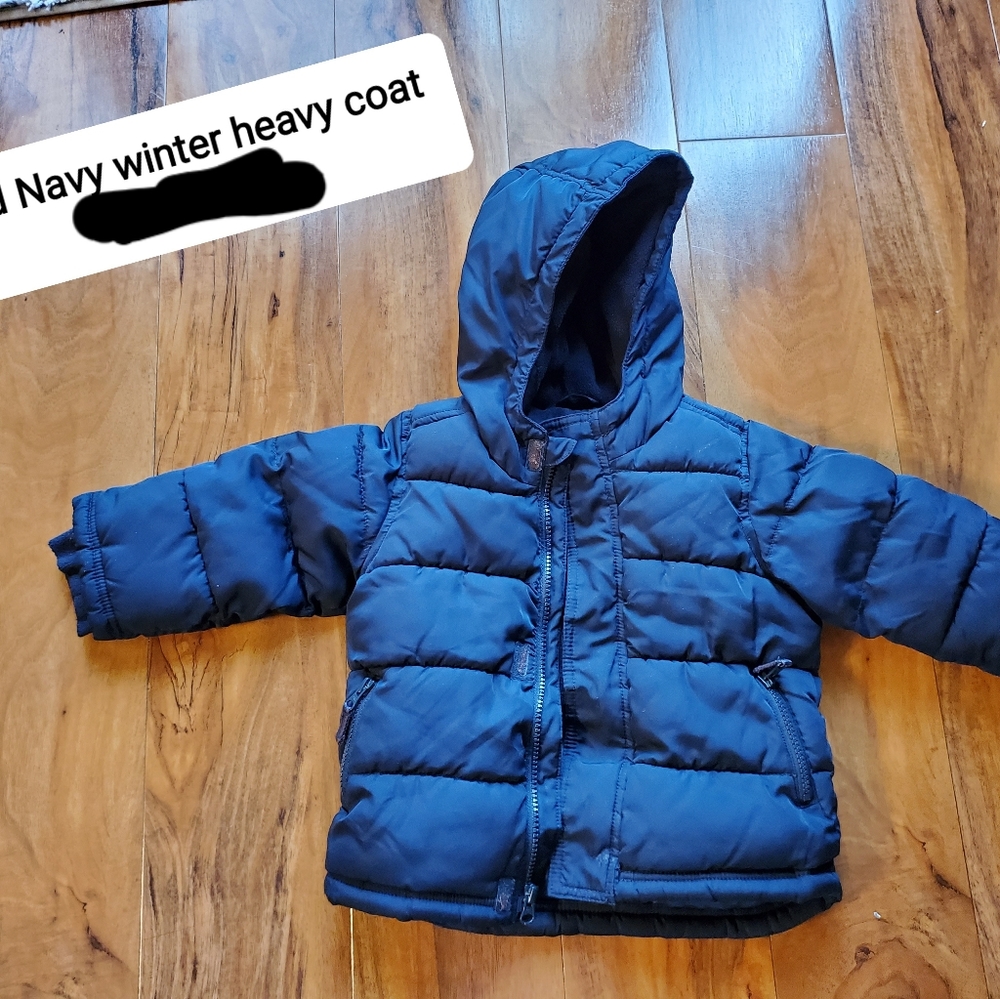 2t unisex old navy puffer blue winter coat heavy girls boys toddler 2T